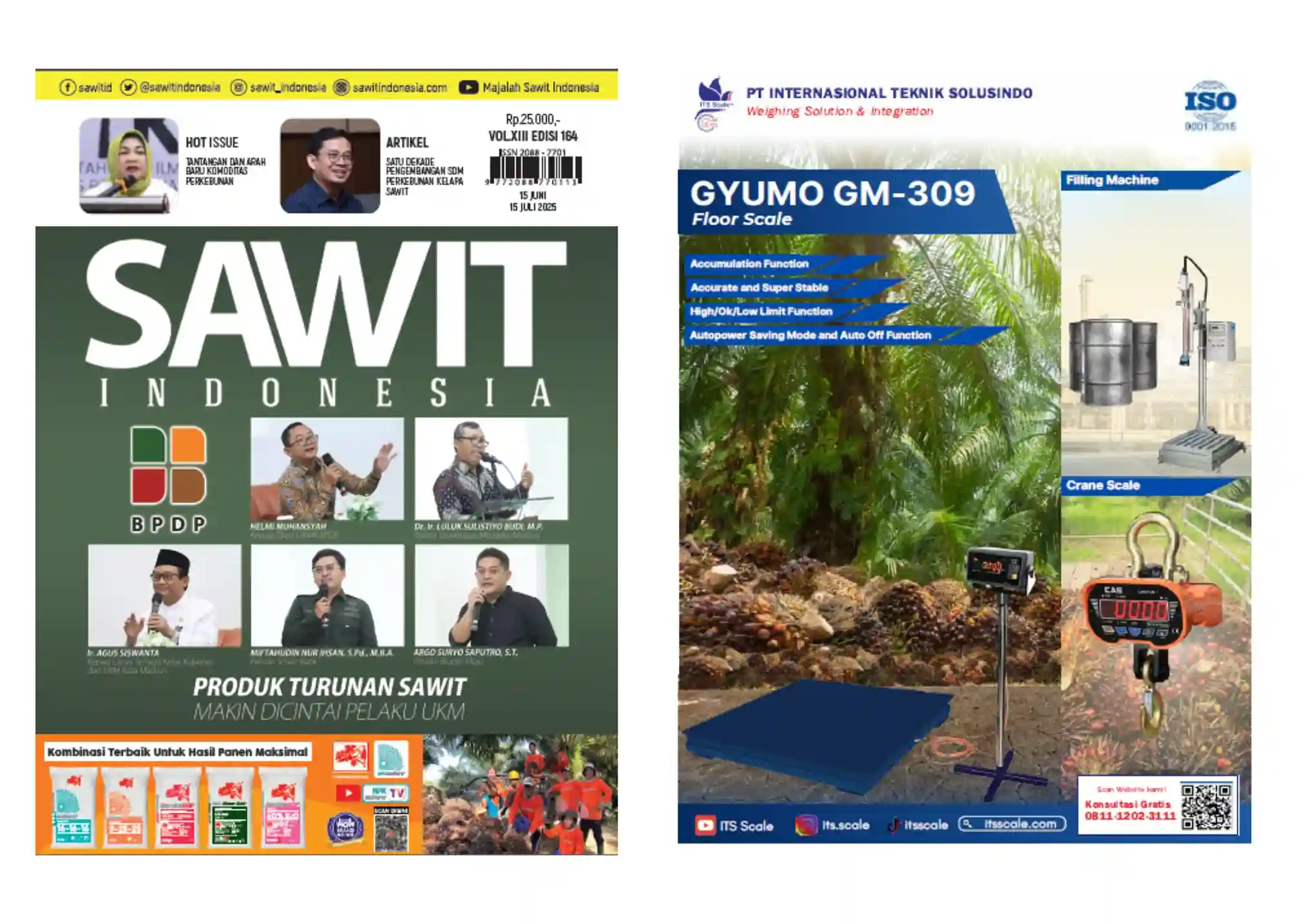 ITS Scale Hadir di Majalah Sawit Indonesia Edisi Juni 2025 Vol XIII edisi 164